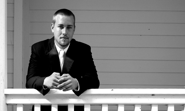 Groom on Porch