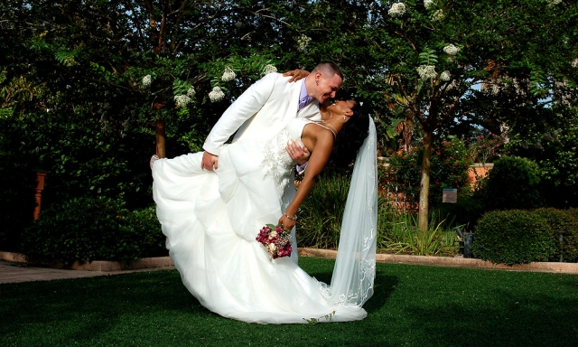 Newlyweds in Garden
